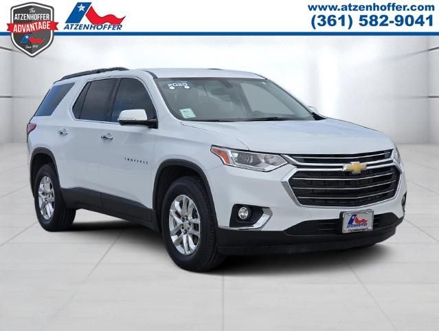 2020 Chevrolet Traverse LT 1LT in Summit White — front three-quarter view
