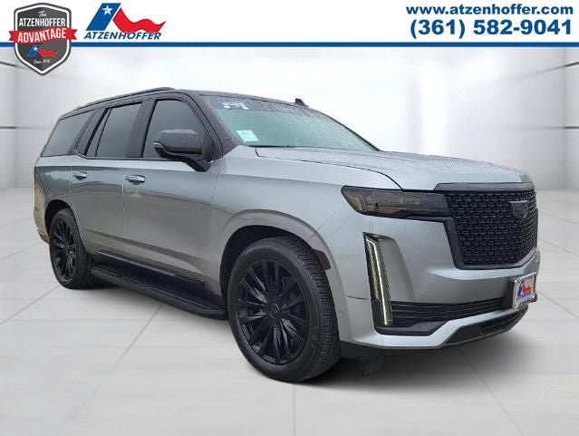 2023 Cadillac Escalade Premium Luxury in Silver Metallic — front three-quarter view