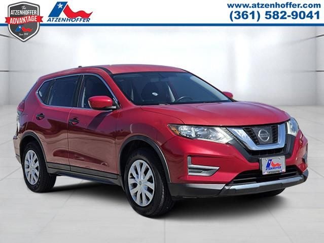 2017 Nissan Rogue S in Ruby — front three-quarter view